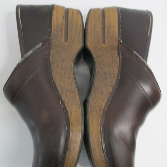 Dansko Brown Leather Professional Comfort Slip-On Clog Size EUR 39 US 8.5 - Picture 11 of 16